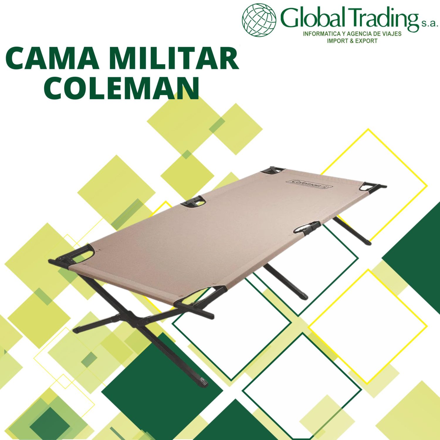 Cama Tipo Militar Coleman para Camping - Global Trading S.A.